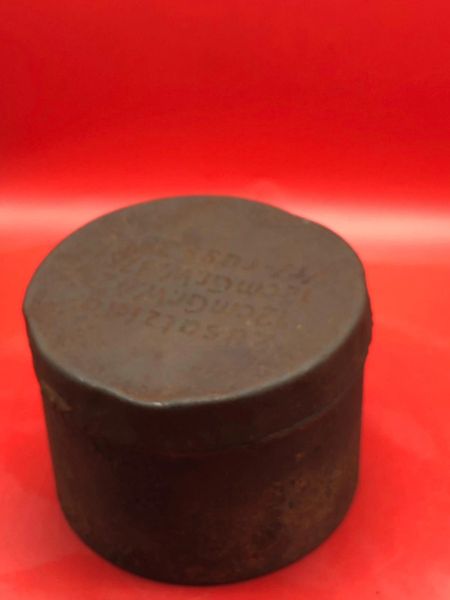 German 12cm mortar charge container complete, maker marked which has some original green paintwork remains recovered from Sevastopol the battlefield of 1941-1942 in the Crimea the Germans last big victory in East