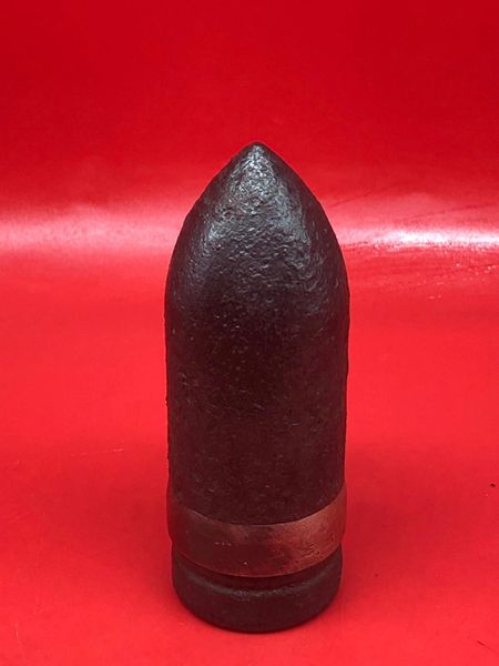 German 3.7cm KwK 36 PzGr kps armour piercing projectile, maker marked, waffen stamped dated 1937 used by panzer 3 tank and in the pak 36 anti tank gun recovered from near Bialystok, Russian pocket of resistance in Poland in Operation Barbarossa June 1941