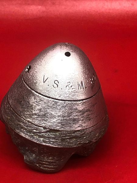 Rare pre war aluminium made British number 80 mark 2 fuse dated June 1906 with maker markings for 18 pounder shell recovered from the Ypres battlefield the early war battles of 1914-1915 in Belgium
