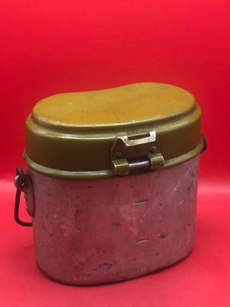 German soldiers mess tin with original paintwork remains dated 1938,lovely condition recovered from Monte Cassino Italian battlefield of 1944 from a local museum which closed down in 2015