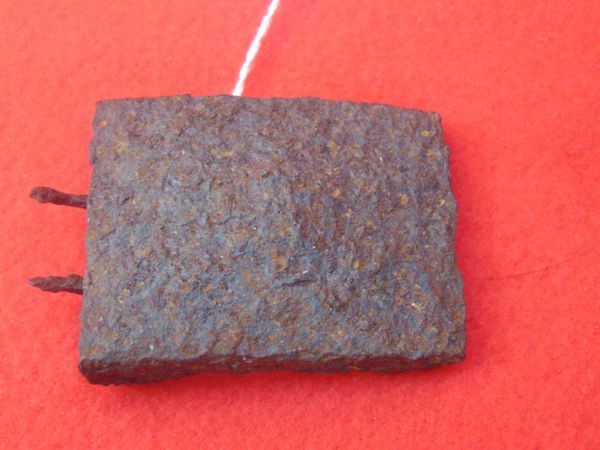 German soldiers belt buckle remains recovered from the Falaise Pocket in Normandy 2