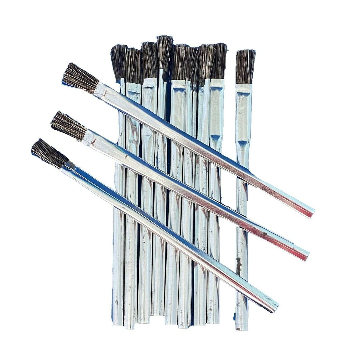 Tin Horsehair Disposable Acid Shop Brushes Made in USA