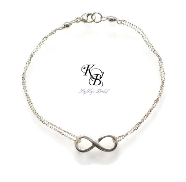 Infinity Bracelet, Sterling Silver Bracelet, Wedding Jewelry, Bridal
