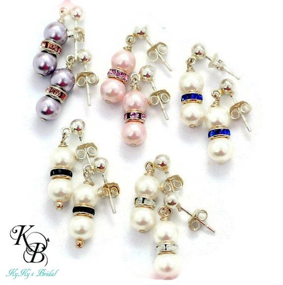 Flower Girl Earrings, Little Girl Earrings, Flower Girl Jewelry, Flower