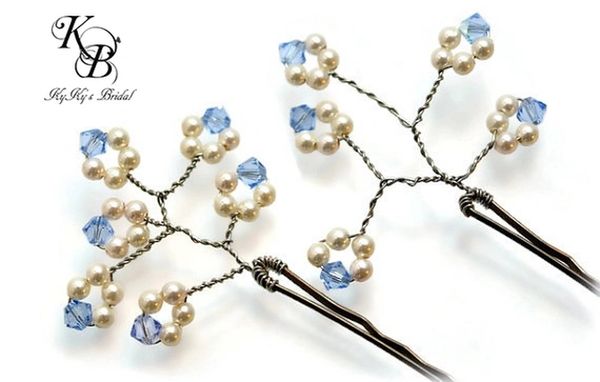 Something Blue Blue Hair Pin Bridal Hair Pins Hair Accessories