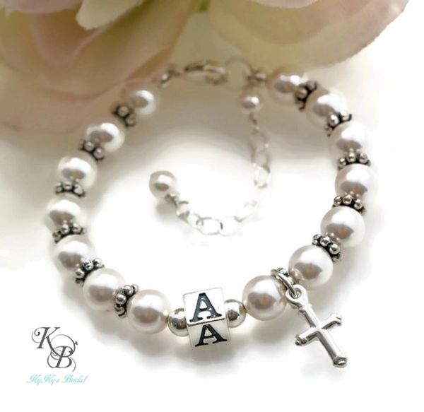 Personalized Baptism Bracelet Baptism Gift Baby Gift Personalized Baby