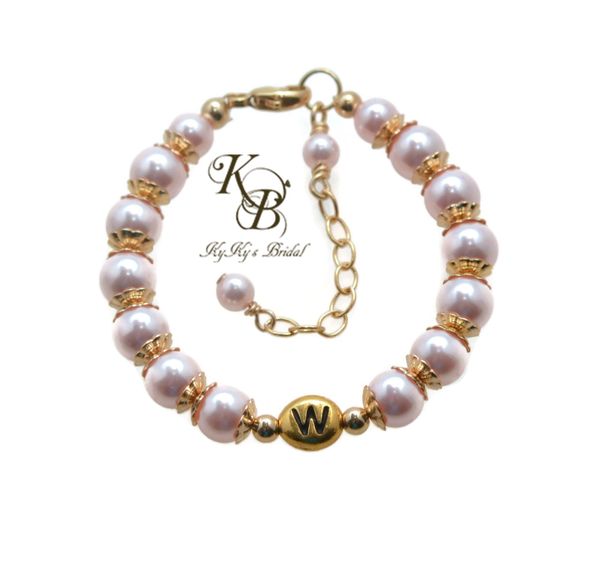 Gold Baby Bracelet 14k Gold Filled Personalized Baby Bracelet Little