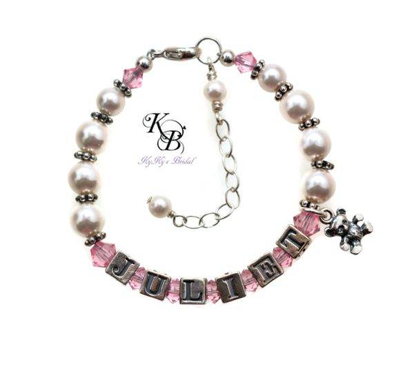Baby Bracelet Baby Keepsake Gift Personalized Baby Girl Gift Birthstone