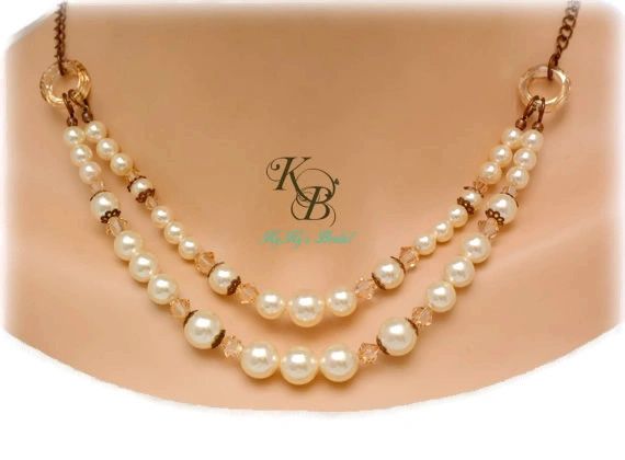 Wedding Jewelry Pearl Bridal Necklace Winter Wedding Fall