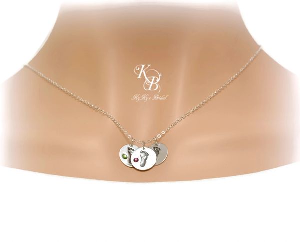  Mothers Necklace Personalized Birthstone Necklace New