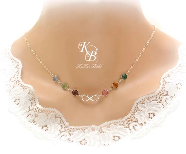 Mothers personalized deals birthstone necklace