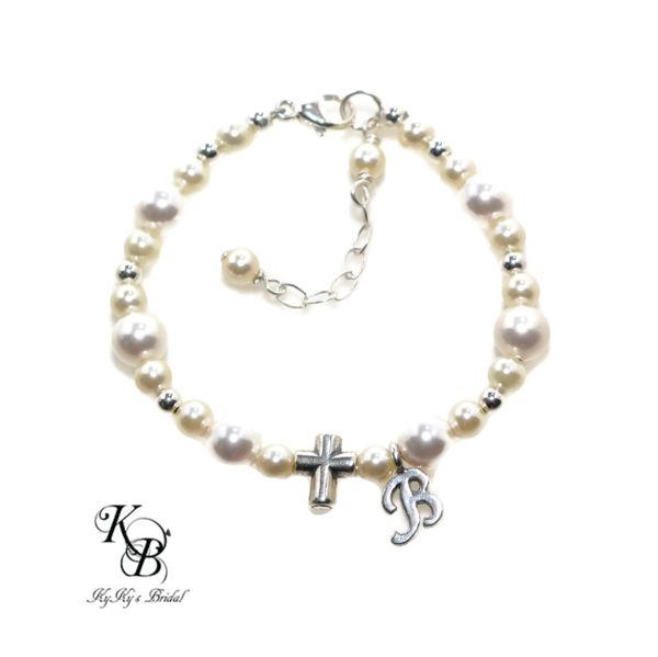 Christening Bracelet, Baptism Gift, First Communion Gift, Religious