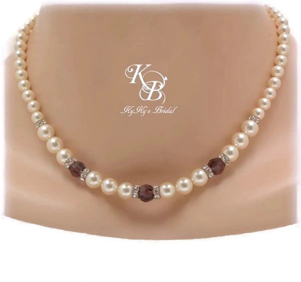 Bridal Necklace, Bridal Shower Gift, Bridal Jewelry, Pearl Bridal Necklace, Pearl Wedding