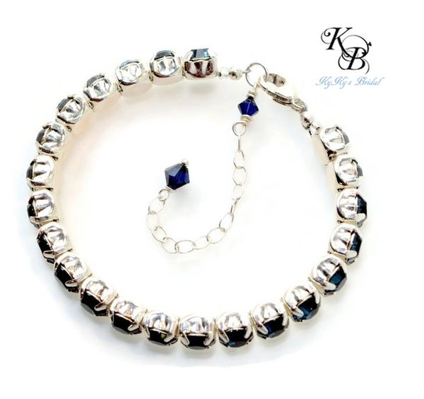 Tennis Bracelet Set, Bridesmaid Jewelry Sets, Choice of Color, Crystal