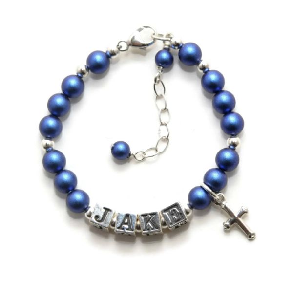 Godson Gift Baby Boy Baptism Bracelet Baby Boy Baptism Gifts for Boy