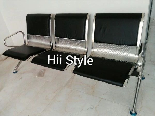 Waiting Bench Stainless Steel (Cushion 3-Seater)