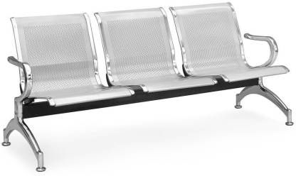 Waiting Bench Airport Metal Sofa Reception Three 3 seater (MS , Iron)