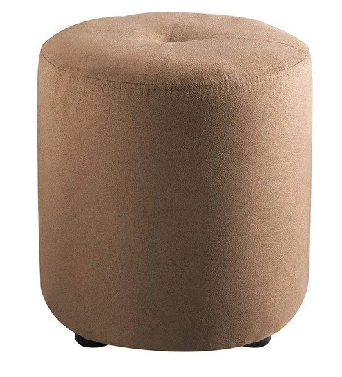 Pouffe Round Brown