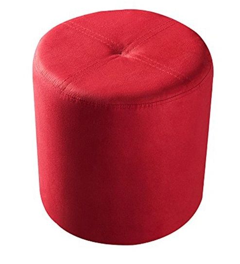 Pouffe Red Leatherette