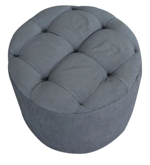 Pouffe Round Grey Cushion