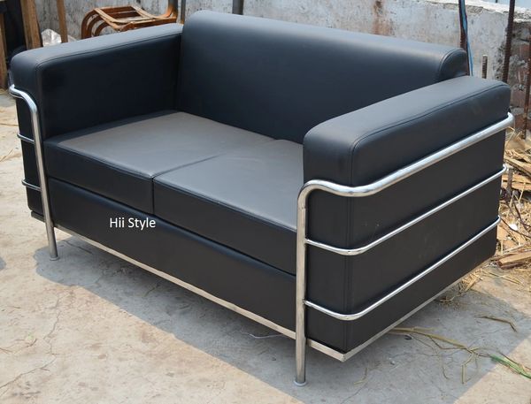 Steel sofa deals 2 seater