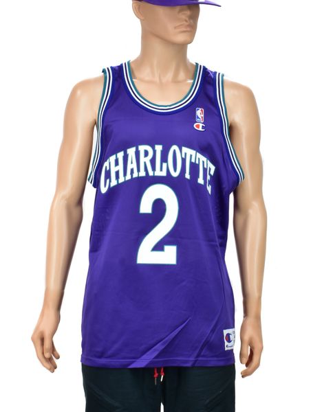 Larry johnson outlet purple hornets jersey