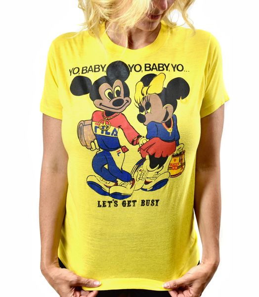 80s Bootleg Mickey & Minnie Mouse Gucci, Vuitton, Fila T-Shirt