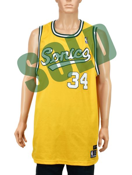 Ray allen cheap yellow sonics jersey