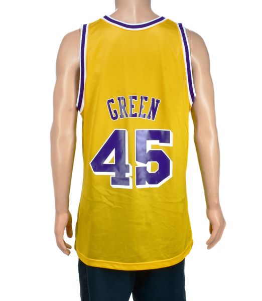 Yellow and green hot sale lakers jersey