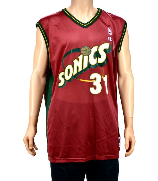 Seattle Supersonics Brent Barry Champion Jersey Size 48