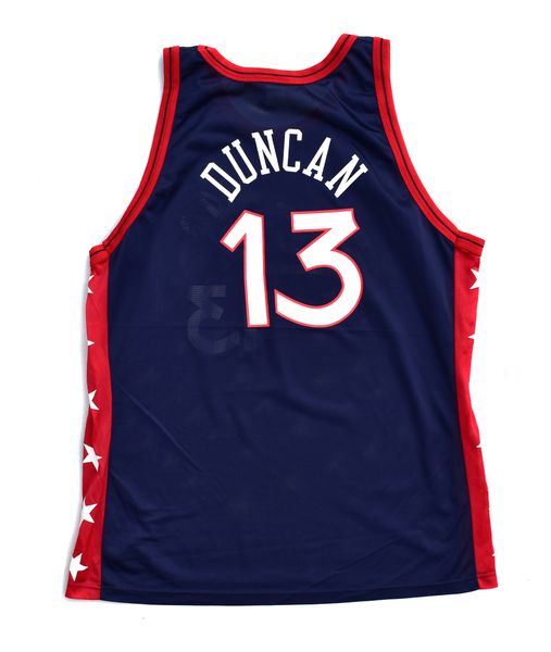 Nike Tim Duncan San Antonio Spurs USA Dream Team Rare Jersey NEW ...