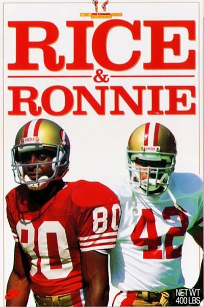 Nike Jerry 'Rice & Ronnie' Lott San Francisco 49ers Original Print Poster  NEW