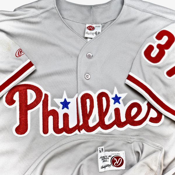 Reading Phillies 1999 Game Worn Used Chain Stitched Jersey