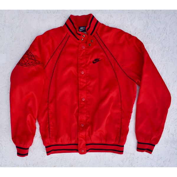 1/1 Air Jordan 1 Nike Blue Tag 1985 "Wing Sleeve" Satin Bomber Jacket
