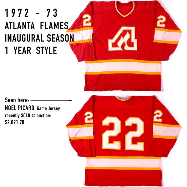 Custom NHL ATLANTA FLAMES CALGARY FLAMES 70s Vintage Home Shirt
