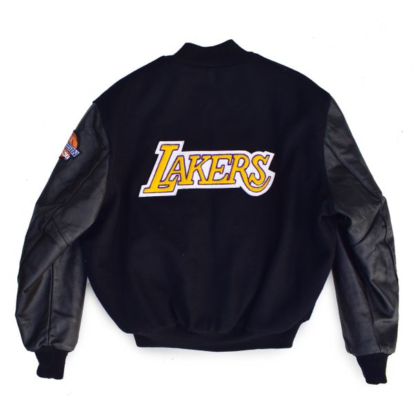 1/1 Los Angeles Lakers Custom Chain Stitch NBA Letterman Jacket ...
