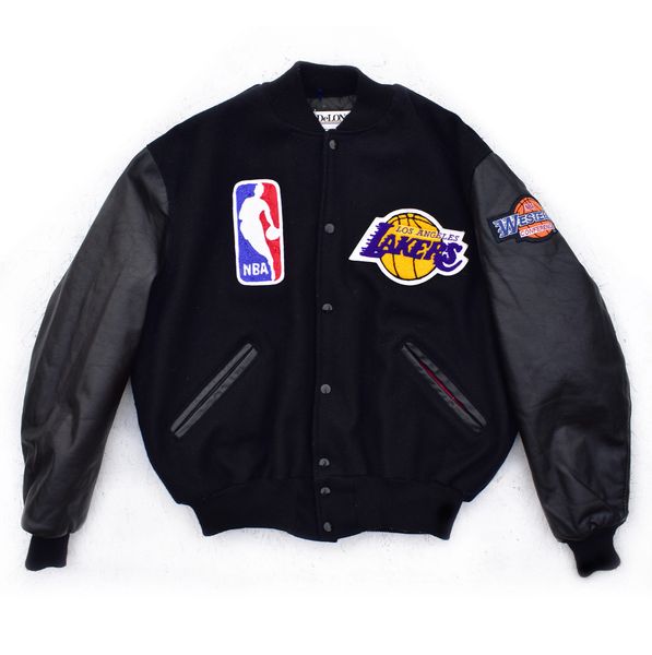 1/1 Los Angeles Lakers Custom Chain Stitch NBA Letterman Jacket ...