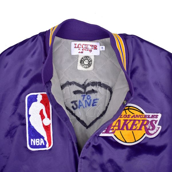 Vtg Starter NBA Los Angeles Lakers Purple Satin Jacket