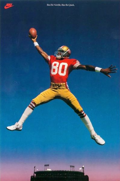 Nike Jerry Rice Be Nimble Original Print 49ers Poster new