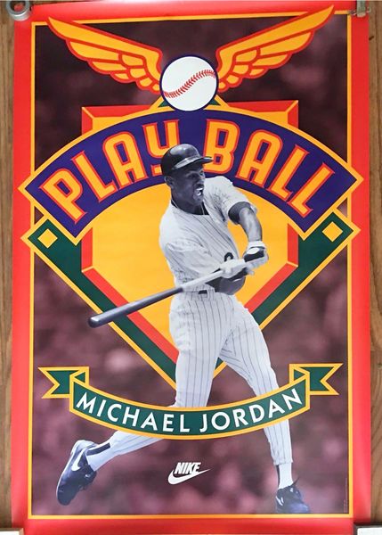 Nike Michael Jordan 1994 Original Baseball Poster NEW