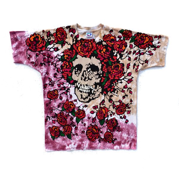 Grateful Dead - Skull & Roses Tie Dye T-Shirt - X-Large