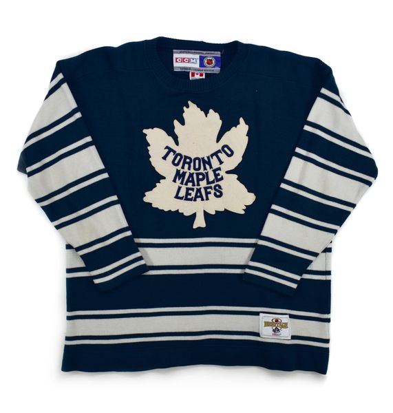 Toronto Maple Leafs CCM Knit Throwback Sweater Hockey Jersey Size ...