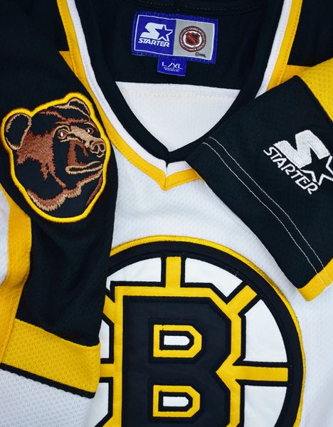 Boston Bruins Authentic Starter 90's Road Hockey Jersey Size Medium