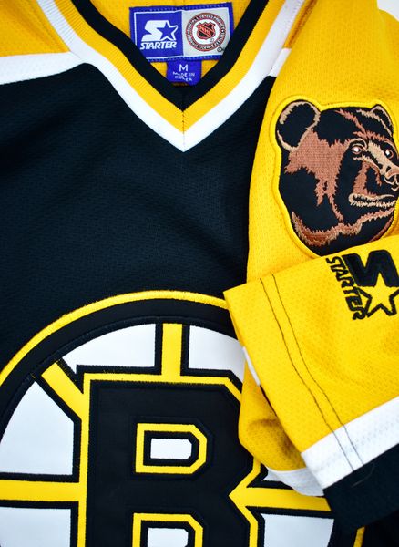Boston Bruins Authentic Starter 90's Road Hockey Jersey Medium