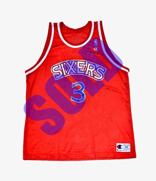 Allen Iverson Rookie Philadelphia 76ers Champion Jersey | Doctor Funk's ...