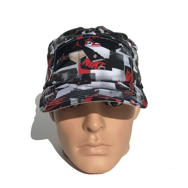 Nike Air Jordan 5 Panel All Over Shoe Box Print Sample Hat NEW