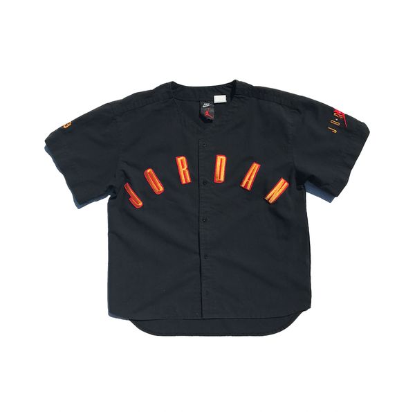 ULTRA RARE Vintage 90s Nike Air Jordan Embroidered Baseball Jersey Shirt  Jumpman