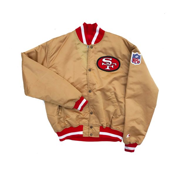 San Francisco 49ers Starter Baseball Style Jacket W/patches