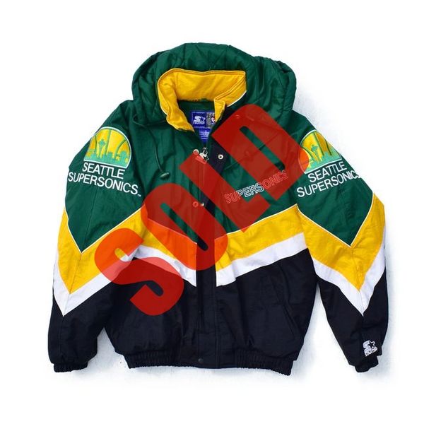 Seattle Supersonics Vintage Starter Pullover Jacket Size Medium