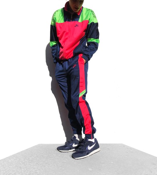 nike neon track pants